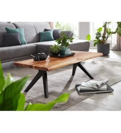 Stolik kawowy LOFIN 115 cm drewno akacja