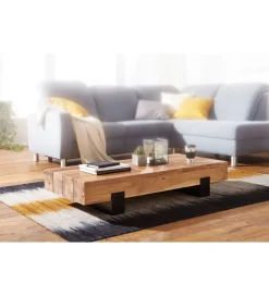 Stolik kawowy LONDA 130 cm drewno akacja