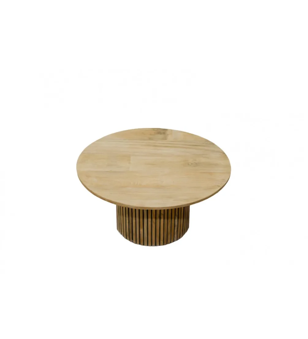 Stolik kawowy LUSAN 80 cm drewno teak