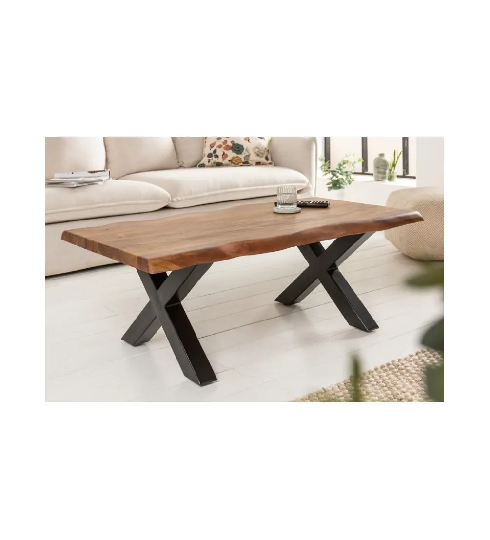 Stolik kawowy Maamut X 110 cm drewno Akacja honey