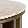 Stolik kawowy MARMOLON 90 cm drewno mango marmur