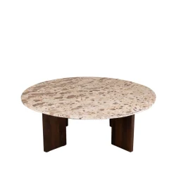 Stolik kawowy MATHILDE 90 cm w optyce marmuru