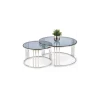 Stolik kawowy MERCURY set 2 srebrny