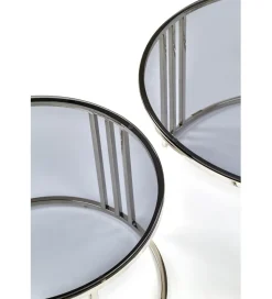 Stolik kawowy MERCURY set 2 srebrny