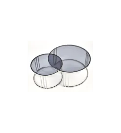 Stolik kawowy MERCURY set 2 srebrny