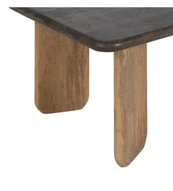 Stolik kawowy MEZNATRE 120 cm drewno mango brązowe