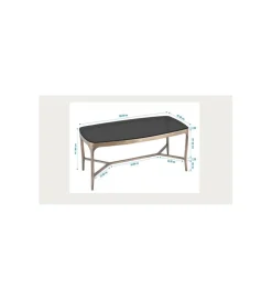 Stolik kawowy MISTRAL 128 cm szklany