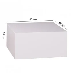 Stolik kawowy MONOBLOC 60 cm biały