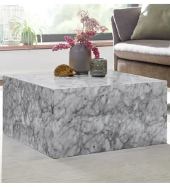Stolik kawowy MONOBLOC 60 cm w optyce szarego marmuru