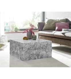 Stolik kawowy MONOBLOC 60 cm w optyce szarego marmuru
