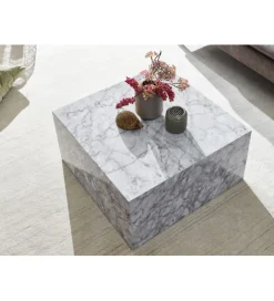 Stolik kawowy MONOBLOC 60 cm w optyce szarego marmuru