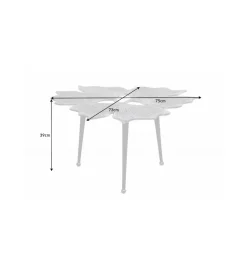 Stolik kawowy Morella 75 cm srebrny