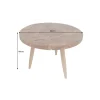 Stolik kawowy MOSAIK 60 cm naturalny teak