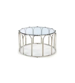 Stolik kawowy OLIVIA 80 cm srebrny