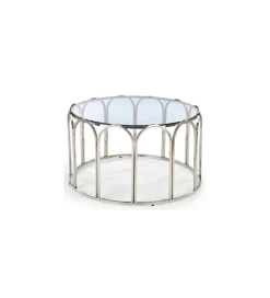 Stolik kawowy OLIVIA 80 cm srebrny