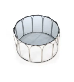 Stolik kawowy OLIVIA 80 cm srebrny