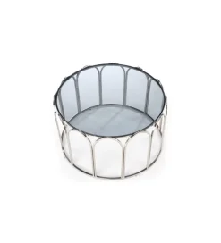 Stolik kawowy OLIVIA 80 cm srebrny