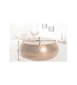 Stolik kawowy Orient 80 cm miedziany