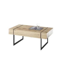 Stolik kawowy PAPHOS 110 cm w optyce dąb sękaty