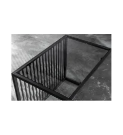 Stolik kawowy PASCAL 100 cm w optyce czarnego marmuru