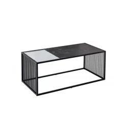 Stolik kawowy PASCAL 100 cm w optyce czarnego marmuru