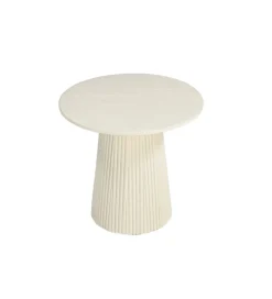 Stolik kawowy PATO 50 cm drewno mango biała