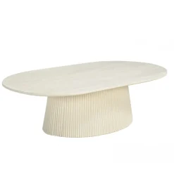 Stolik kawowy PATO 120 cm drewno mango biała