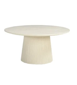 Stolik kawowy PATO 80 cm drewno mango biała