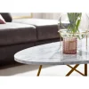 Stolik kawowy PLYMO 120 cm w optyce marmuru