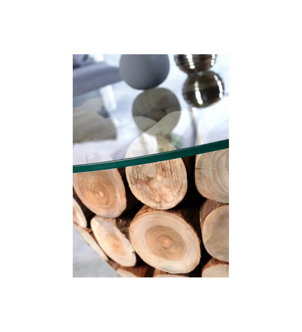 Stolik kawowy Pure Nature 70 cm drewno Teak