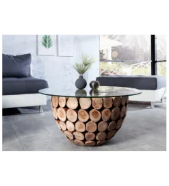 Stolik kawowy Pure Nature 70 cm drewno Teak