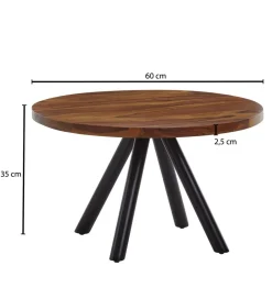 Stolik kawowy RASZI II 60 cm drewno sheesham