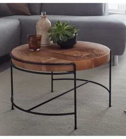 Stolik kawowy RIBERA 62 cm drewno akacja
