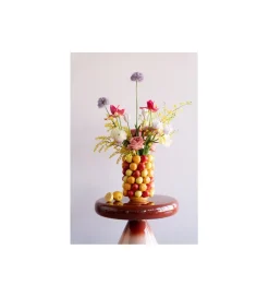 Stolik kawowy RICI 60 cm gradient czerwony