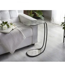 Stolik kawowy RIKAPI 42 cm srebrny
