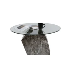 Stolik kawowy ROCKY 90 cm szary marmur