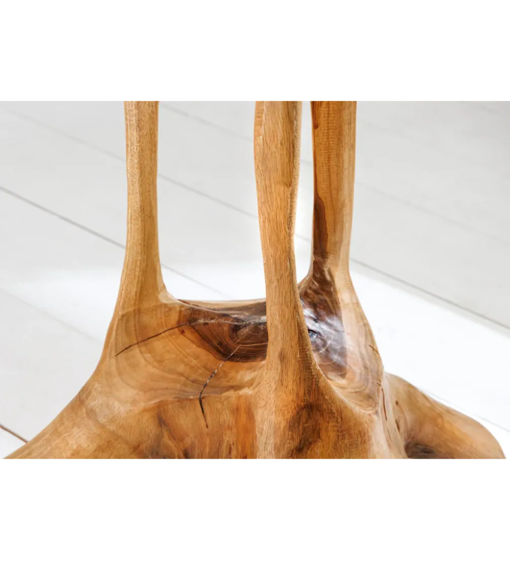 Stolik kawowy ROOT 70 cm drewno teak naturalny