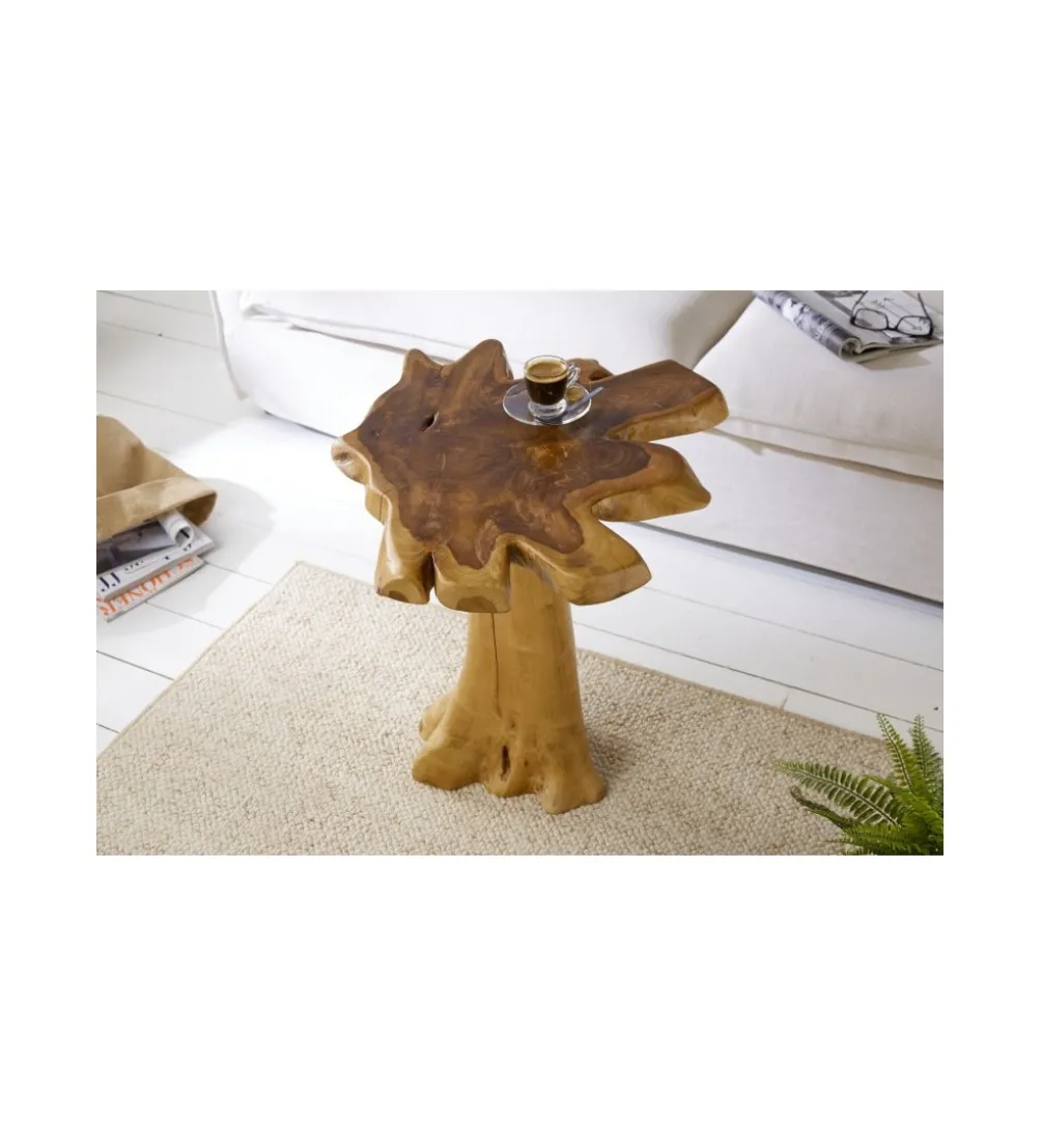 Stolik kawowy Root 60 cm drewno Teak