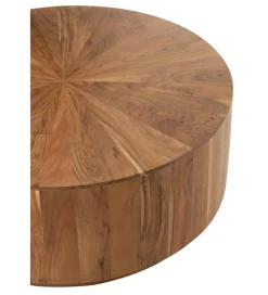 Stolik kawowy ROUND 90 cm drewno akacja naturalny