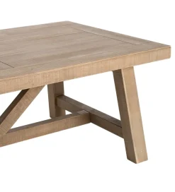 Stolik kawowy RUBBERY 130 cm drewno kauczuk naturalne