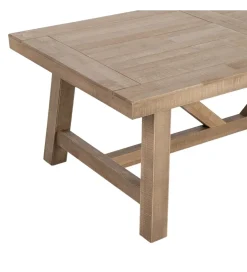 Stolik kawowy RUBBERY 130 cm drewno kauczuk naturalne