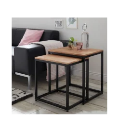 Stolik kawowy SAKURA set 2 dębowe