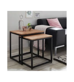 Stolik kawowy SAKURA set 2 dębowe