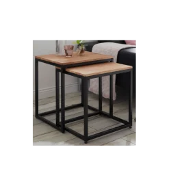 Stolik kawowy SAKURA set 2 dębowe