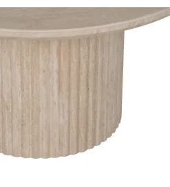 Stolik kawowy SAMETR 90 cm jasnobeżowy