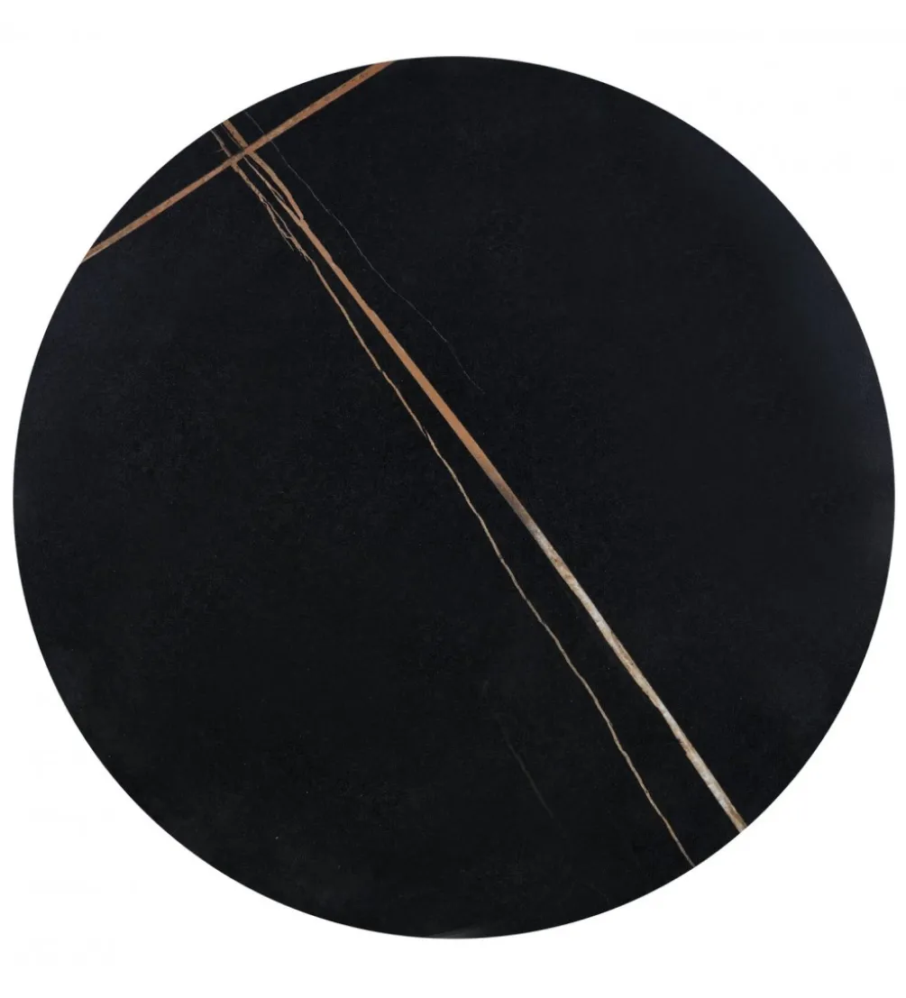 Stolik kawowy SCALITA 50 cm ceramika w optyce marmuru