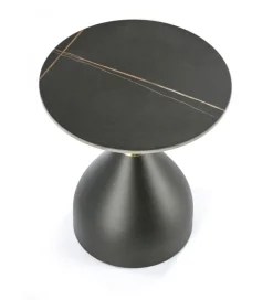 Stolik kawowy SCALITA 50 cm ceramika w optyce marmuru