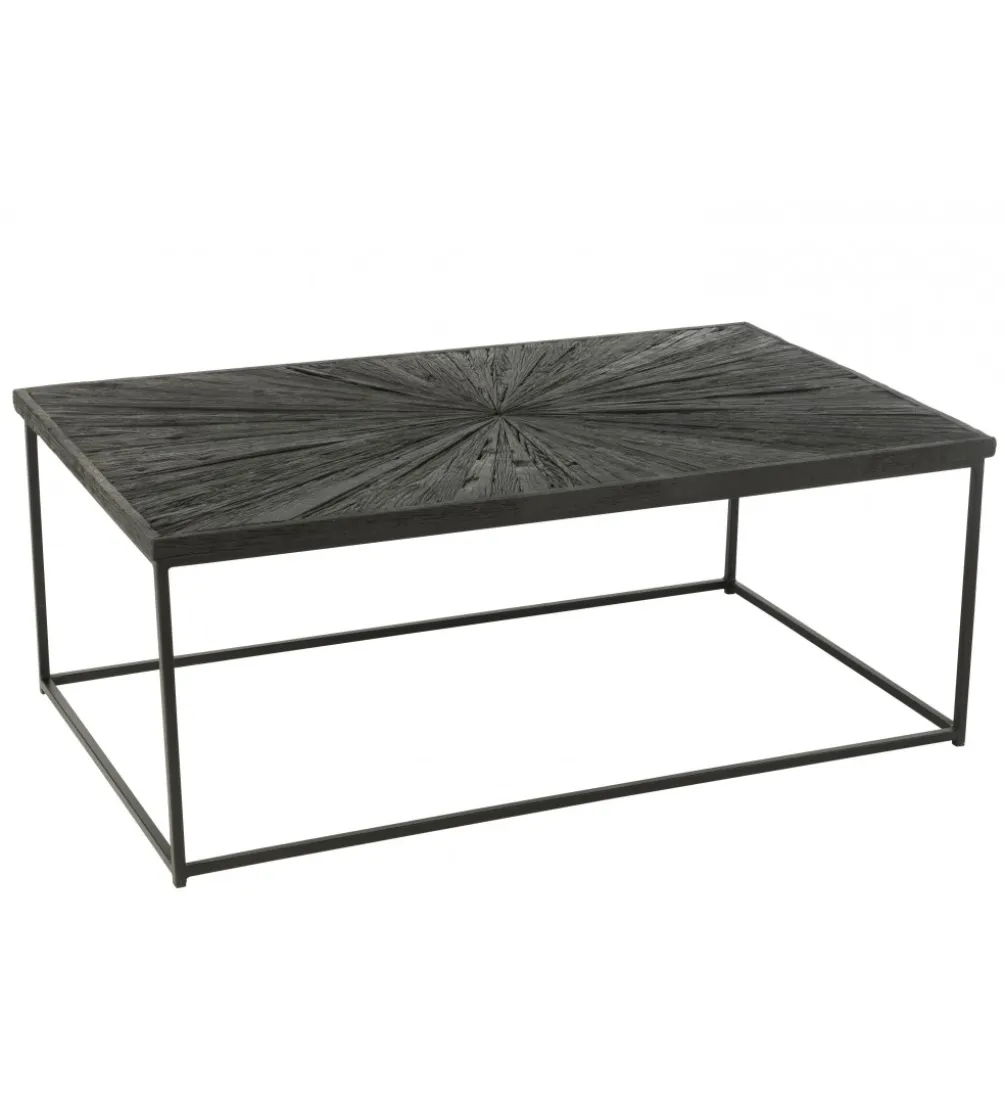 Stolik kawowy Shanil 120 cm drewno czarny