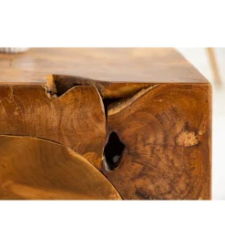 Stolik kawowy SHARK 90 cm drewno Teak