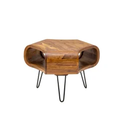 Stolik kawowy SPIN RETRO 60 cm drewno Sheesham